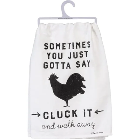 Primitives by Kathy Cluck It and Walk Away Kitchen Towel Funny NWT
