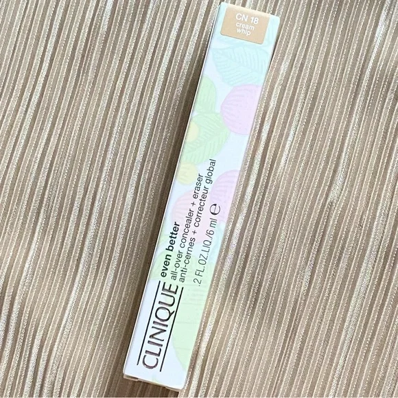 CLINIQUE Even Better All-Over Concealer + Eraser CN 18 CREAM WHIP 0.2 oz