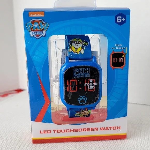 Kids Paw Patrol LED Touchscreen Watch With Printed Straps | Nickelodeon | Blue