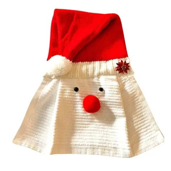 16 X 15 Knit Santa Hat Hanging Hand Towel Decorative Christmas Gift Kitchen