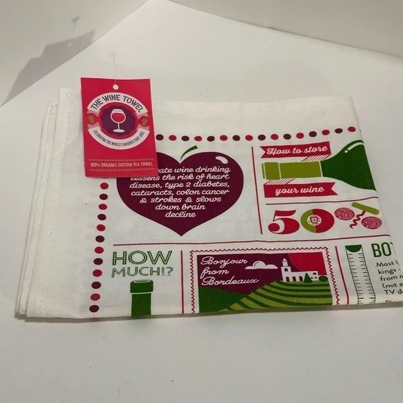 Stuart Gardiner Wine Towel NWT
