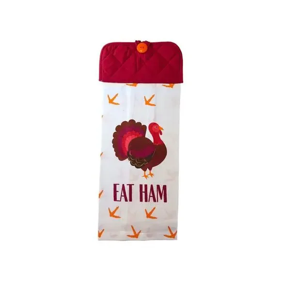 Eat Ham Turkey Kitchen Towel Kitchen Linens Fall Thanksgiving Farmhouse Home