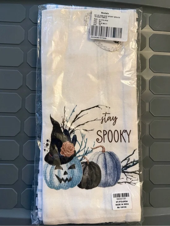 Stay Spooky Pumpkin Halloween Kitchen Towel 3 pack