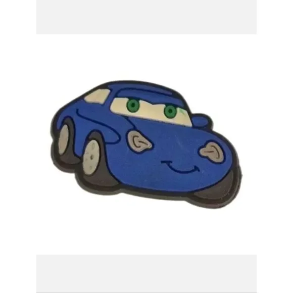 Lightning McQueen Croc Charm Cars Disney Blue Race Car Jibbitz Style Cartoon