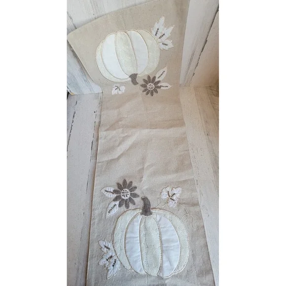 Fall pumpkin table runner sunflower cloth farm home decor flower Halloween‎