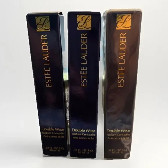 3 Estee Lauder Double Wear Radiant Concealer 6N Extra Deep Neutral 0.34 oz lot