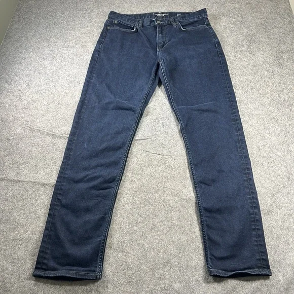 Banana Republic Traveler Jeans Mens 32X32 Slim Straight Leg Dark Wash Denim