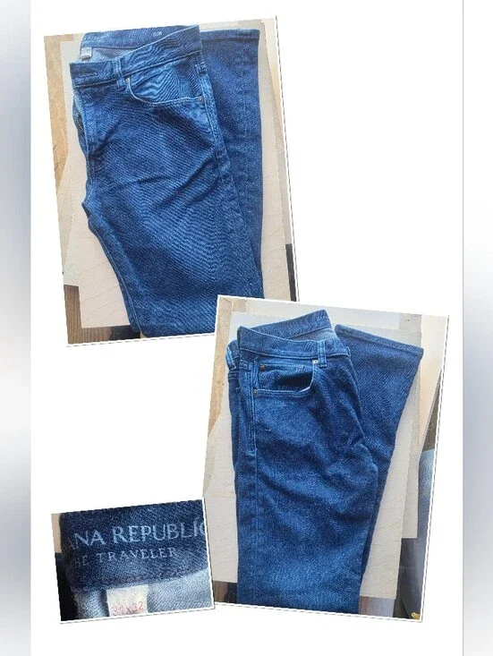 Banana Republic Traveler Men’s Dark Blue Slim Straight Jeans