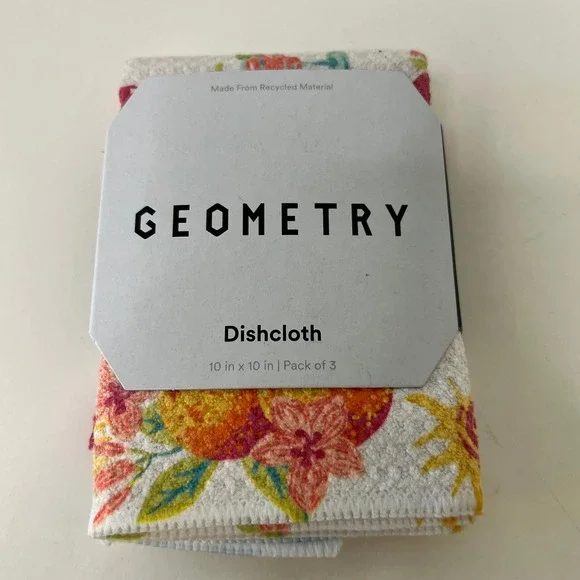 Geometry Dishcloth Pack Of 3 NIP‎ Greetings From Florida The Sunshine State 10