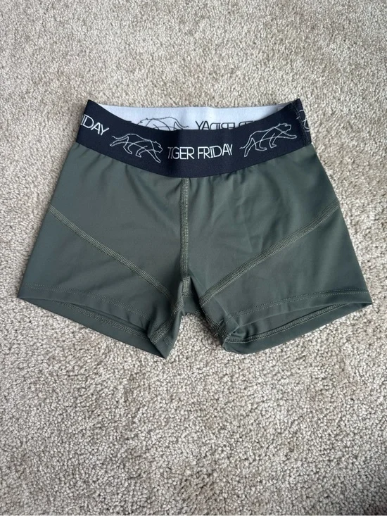 Tiger Friday Girls' Olive Active Stretch Shorts