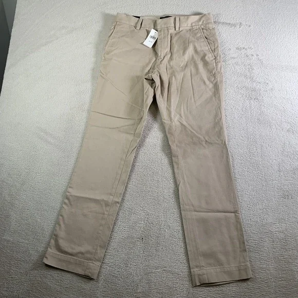 Banana Republic Pants Men 30x28(Tag 28x28) Beige Aiden Chino Slim Fit Cotton NEW