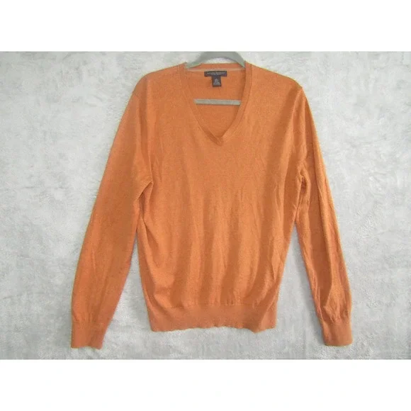 Banana‎ Republic Luxury Blend V Neck Sweater Orange Size L