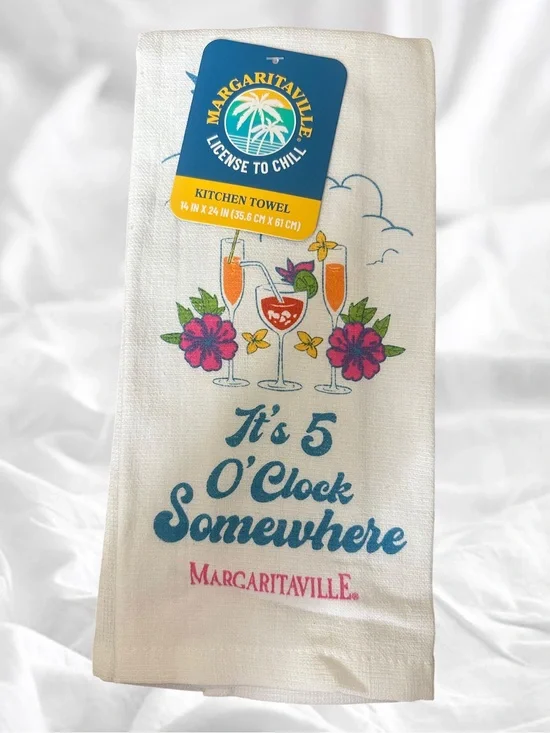 Margaritaville Tropical Reversible Dish Drying Mat Dish Cloths 1pc Kitchen Towel