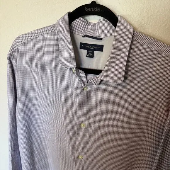 Banana Republic Slim Fit Button Up Long Sleeve Shirt Men's XL
