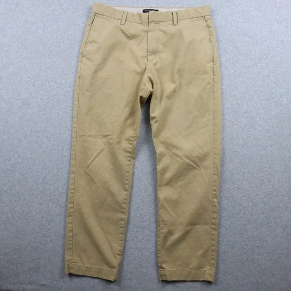 Banana Republic Pants Mens 34x28 Emerson Chino Business Casual Flat‎ Front Tan