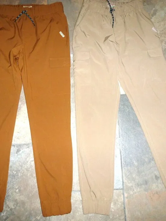 Lot2= WeatherProof Tech/Jogger/cargo pants L 14/16 Elastic Waist tan/brown