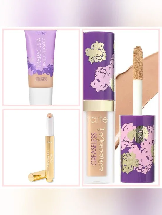Tarte 3 Pack-Pearlescent Glow, Creaseless Concealer & Tinted Hydrator-Travel Siz