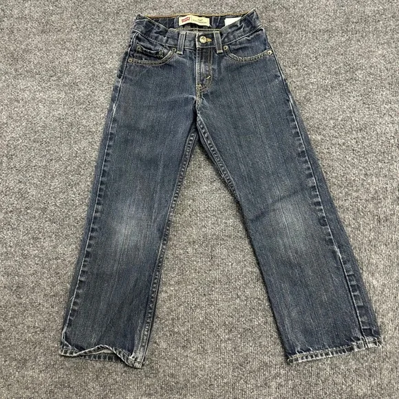 Levi's Jeans Boys Size 7XREG Dark Wash 514 Slim Straight Denim Casual Classic