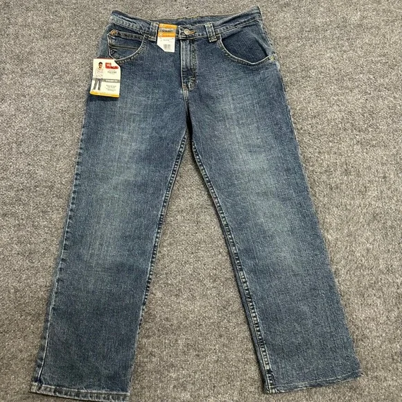 Wrangler Jeans Boys Size 14 Husky Blue Straight Fit Five Star Flex Denim New