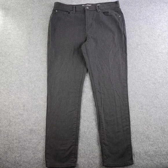 Banana Republic Traveler Jeans Mens 33x30 Athletic Fit Black Dark Gray Solid