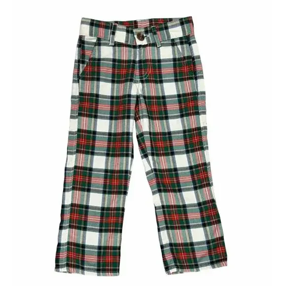 THE BEAUFORT BONNET COMPANY Boys Plaid Holiday Trousers Size 4T