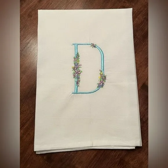 Flour Towel Embroidered DG Collections 100% Cotton 27