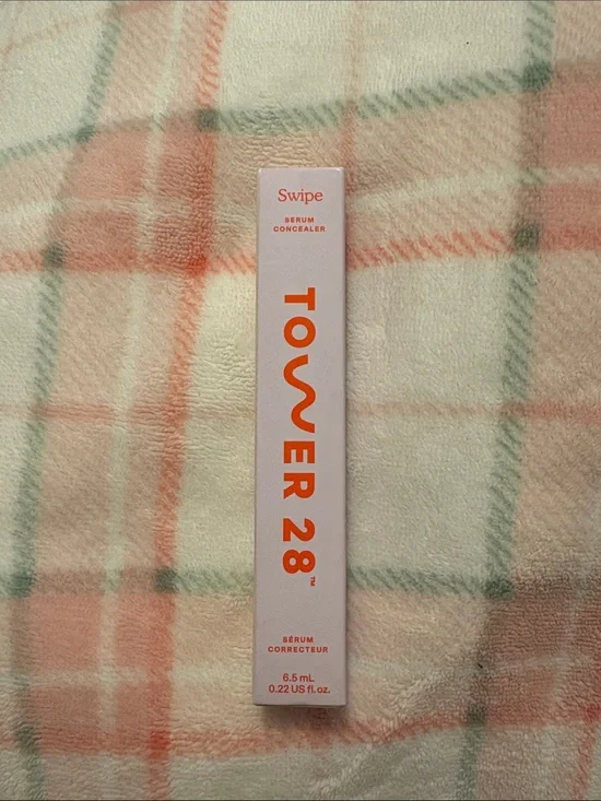 Tower 28 Swipe Serum Concealer - White Box with Bright Orange Logo