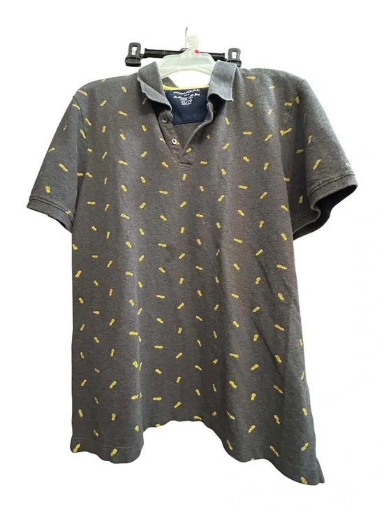 Banana Republic Men's Short Sleeve Polo Pineapple Shirt