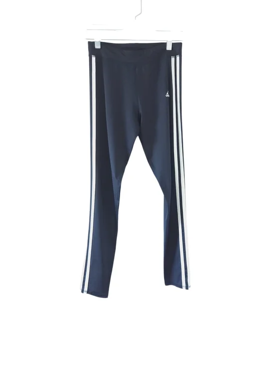 Adidas Kids Girl Black Track Leggings with White Side Stripes Large Size 14 KIDS
