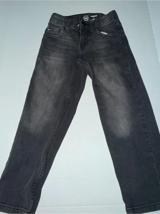 wonder nation Men's Black Washed Relaxed Jeans