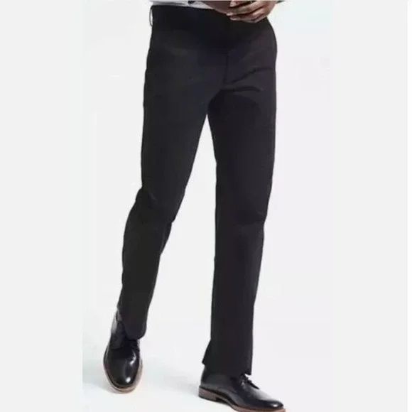 Banana Republic Mens Dawson Chino   Black Straight Leg Cotton Pants 33x32