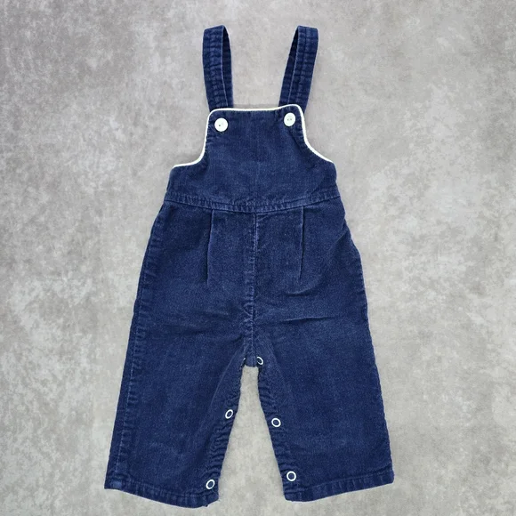 Toddle Time Vintage Navy Blue Corduroy Overalls