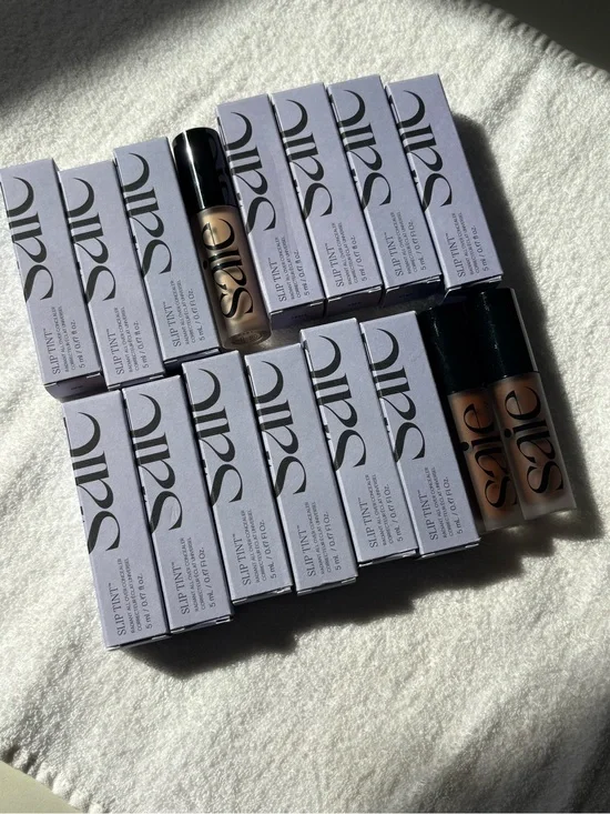 Saie Slip Tint Lipstick Collection — Nude and Warm Brown Shades