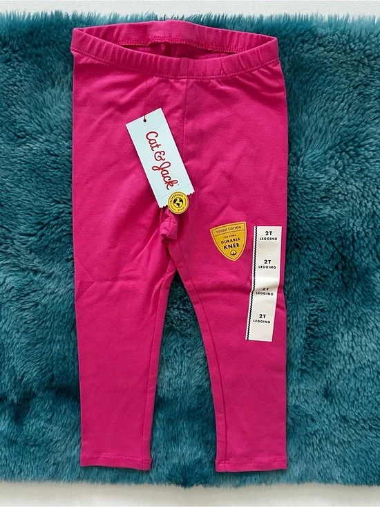 Cat & Jack Bright Pink Girls' Stretch Leggings Size 2T
