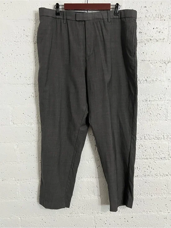 Banana Republic Marzotto Pants 38x32 Gray Athletic Tapered Fit Fine Italian Wool