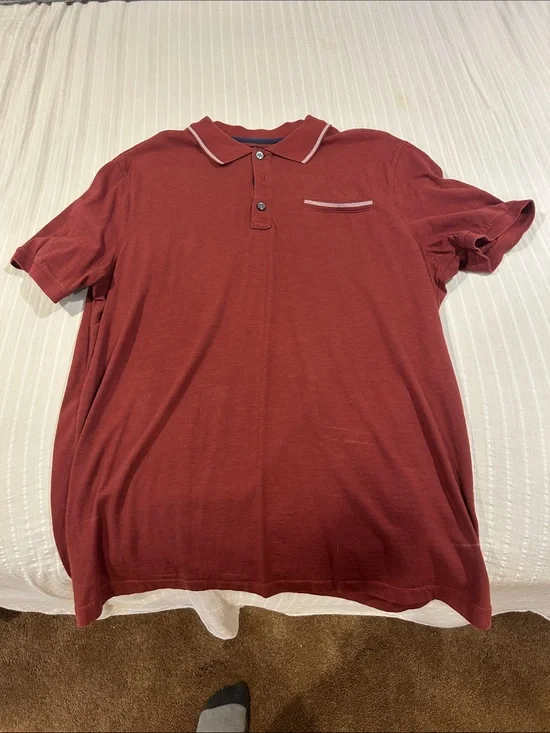 Sweet old school Banana Republic Men's Burgundy Polo with White