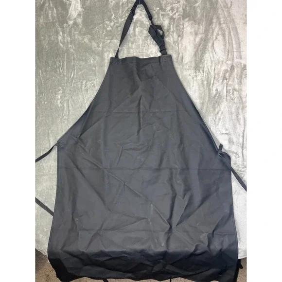 Rubber Vinyl Apron for Cooking Black Padded Neck‎ Hairstylist Painting