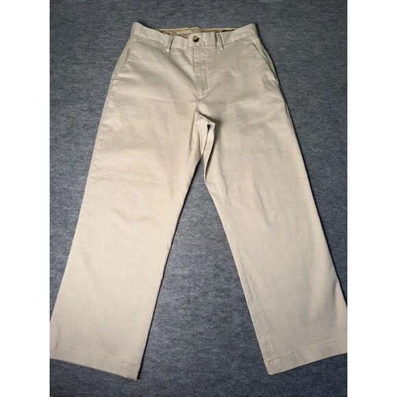 Banana Republic Dawson Chino Pants Khaki Beige Flat Front Mens Size 30x30
