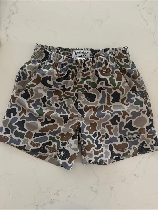 Local Boy Camo Shorts - Green/Brown