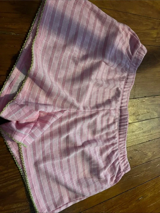 art class Pink Striped Eyelet Trim Shorts