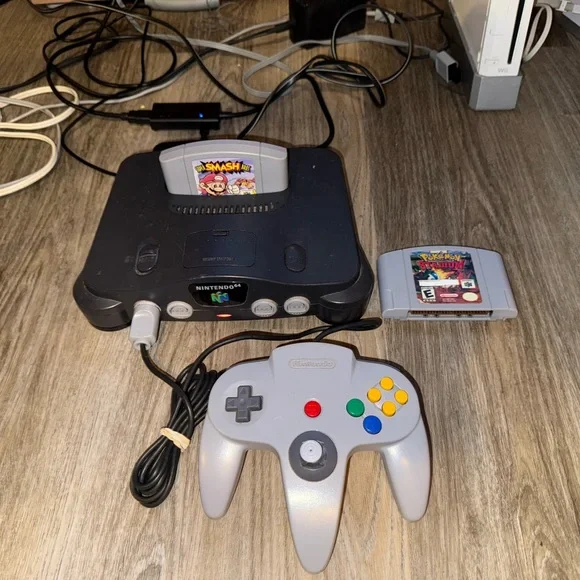 Nintendo Black and Gray Console with Iconic Design