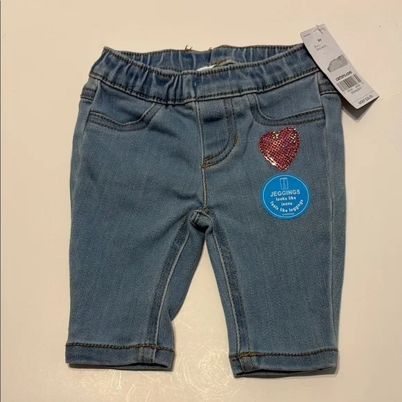 Carter's Blue Denim Jeans with Elastic Waistband
