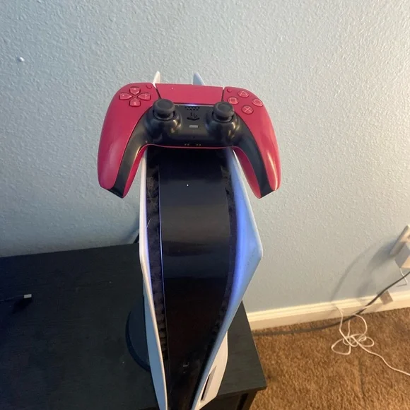 Sony Red and White Console with DualSense Controller