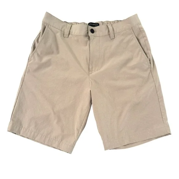 Banana Republic 32x9 Khaki Tan Performance Stretch Elastic Waist Men's Shorts