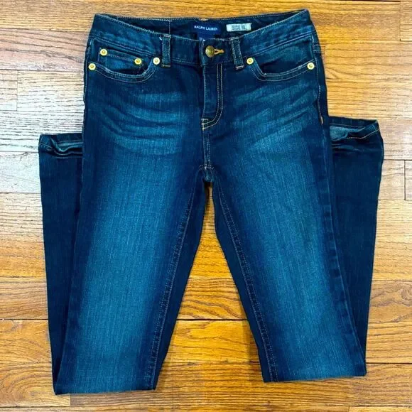 Ralph Lauren Kids Dark Wash Skinny Jeans Girls Size 10