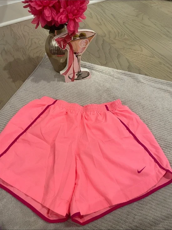 Nike Hot Pink Women's Athletic Shorts with Magenta Trim