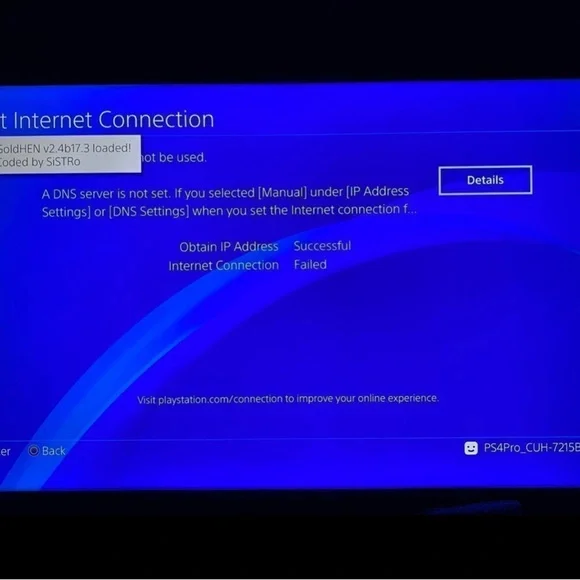 PS4 Pro, 1TB *GoldHEN*: System Software: 11.00 - (Auto Enabled *GoldHEN)