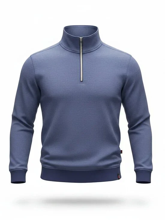 Banana Republic Polartec Men’s Quarter Zip Pullover Sweatshirt Navy Blue Size L