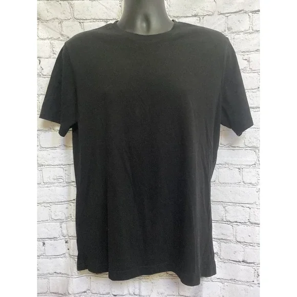 Banana Republic Mens Eco Premium Wash T-Shirt Black Short Sleeve Crew Neck L