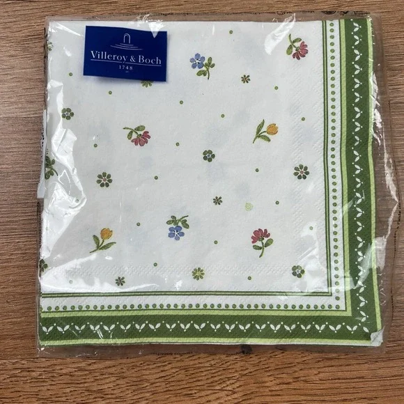 Villeroy & Boch Pack of 14 Paper Lunch Napkins Farmer's‎ Spring Blossom